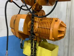 3 TON HARRINGTON ELECTRIC CHAIN HOIST &amp; POWER TROLLEY: STOCK #81310