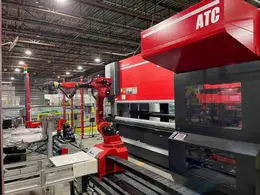 100 Ton x 10′ Amada robotic bending system HG1003ARS, 2017 -Tooling Included, Great condition