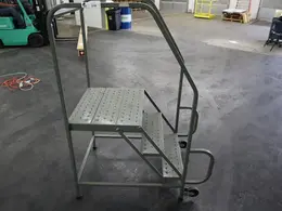 PW Platforms Steel 3 Step Tilt And Roll Ladder 300 lb Capacity- Auction Item