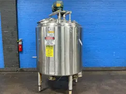 CHERRY-BURRELL CORP. APPROX. 374 GAL / 50” DIAMETER, 44” H STAINLESS STEEL PROCESSING TANK  -  3091