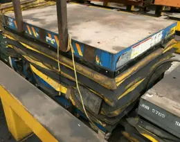 25,000 LBS 48" X 72" BISHAMON HYDRAULIC SCISSOR LIFT TABLE