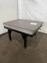 48" X 60" X 6" GRANITE SURFACE PLATE WITH STAND. STOCK # 1120424