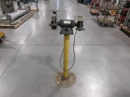 Dayton 4Z123F 6" Double End Pedestal Grinder, 115V Single Phase with Adjustable Work Tables and Safety Guards- Auction Item