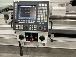 Like new, 2022 CNC flatbed lathe with FAGOR CNC Controls