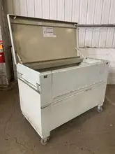 30" X 60" X 46" WHITE PORTABLE JOB BOX CABINET ON ROLLING CASTERS: STOCK #12391