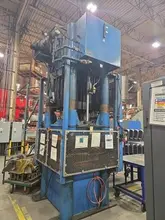 800 TON BECKWOOD MODEL #800-30-38 4 POST HYDRAULILC PRESS 12” STROKE : YOBRO #26049
