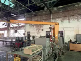 1 TON X 14' JIB CRANE WITH C&amp;M HOIST. STOCK # 0878126