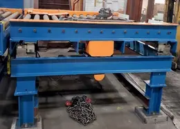 75.5" CARDINAL SCALE COIL ROLLER LIFT OFF TABLE  STOCK# 2973