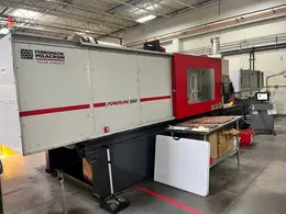 500 Ton 72 oz Shot Size Cincinnati Milacron NT550-80 Powerline Electric Injection Molding Machine, 2001 – Air Blow, Hydraulic Knockout, Robot Interface, Coining