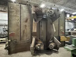 48" X 96" X 8 WHEEL PANGBORN MODEL #ES-1838-22 ROLLER CONVEYOR PASS-THRU BLAST SYSTEM, NEW 2007: STOCK #21212