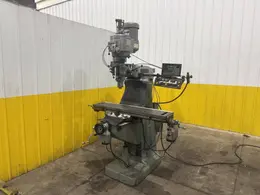 2 HP BRIDGEPORT SERIES I VERTICAL RAM TYPE KNEE MILL, WITH DRO, POWER FEEDS &amp; DRAW BAR: YOBRO #25284