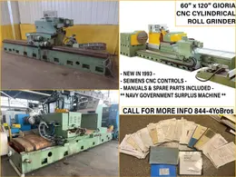60" x 120" GIORIA MODEL R/150-3000 CNC CYLINDRICAL ROLL GRINDER: STOCK #16914