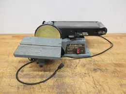 Delta 4" Belt, 6" Disc Bench Top Sander, with Tilting Work Surfaces and 2.25" Dust Outlet- Auction Item