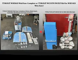 TYROLIT WSE1621 Wall Saw Complete w/ Motor, Blade Guard, Controller with Remote, Track and TYROLIT WCU17P (WCE17 Kit For WSE 1621 Wire Saw)