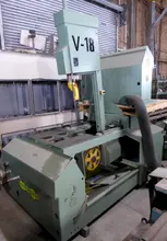 18" x 28" HYD-MECH Vertical Band Saw V-18, Tilt Frame, Canted Head, 18" Rounds, 1-1/4" Blade, 5 HP, 1998, For Special Applications