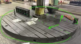 16' CIRCULAR ROUND T-SLOTTED LAYOUT FLOOR PLATE / SET UP TABLE: YOBRO #25129