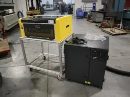 Epilog FiberMark 24 Series 8000, 30 Watt CNC Marking Laser On Portable Cart with Bofa Fume Extractor System- Auction Item