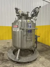 50 GALLON X 2 HP FELDMEIER STAINLESS STEEL HEATED TANK WITH AGITATION: STOCK #22121