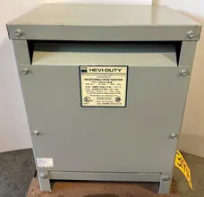 15 KVA HEVI-DUTY Transformer, HV 480, LV 208Y/120, 3 Phase