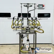Inline Filling Systems  | Six-Headed Semi-Automatic  |  Overflow Filler