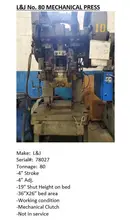 L &amp; J No.80 Mechanical Press