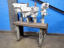 CLAUSING 14" 4 HEAD DRILL PRESS STATION  -  1666