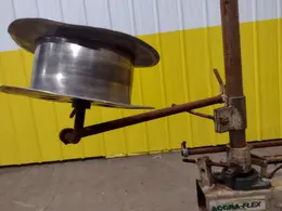 5,500 LBS X 48" AWC (ACCRA-WIRE CONTROLS) MODEL #F-200AF HORIZONTAL PALLET TYPE POWERED DE-COILER: STOCK #19258