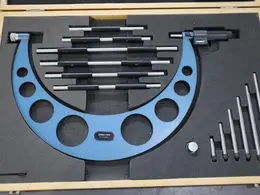 Fowler 6-12" EZ-Read Micrometer, .0001", Dial Type, Wood Case- Auction Item