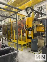 825 TON 269 OZ HUSKY MODEL G750RS`140/130 INJECTION MOLDING MACHINE MFG 200/2002 (2) AVAILABLE