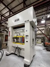 300-ton Aida PMX-L2-300(1) Used Straight Side Mechanical Stamping Press For Sale, "New" Press Controls Included. Year 1990