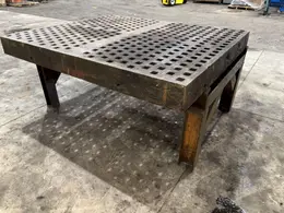 70.5" X 59.5" X 34.5" X 6.25" METALWORKING IRON FORMING ACORN TABLE: YOBRO #24097
