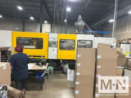 500 TON 63 OZ TOSHIBA MODEL ISGS500V10-27B  INJECTION MOLDING MACHINE MFG 1999