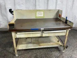 STRONG HOLD 36” X 60” / 2 DRAWERS WORKBENCH   -  T6036SG-2DB-KL PALE GREY