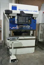 56 TON TRUMPF CNC HYDRAULIC PRESS BRAKE, MODEL TRUMABEND V50, 50" BED, 8.50" STR, 1996