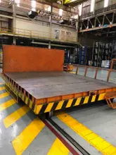 90,000 LB DIE CART, 156" X 137" CAPACITY, RAIL GUIDED