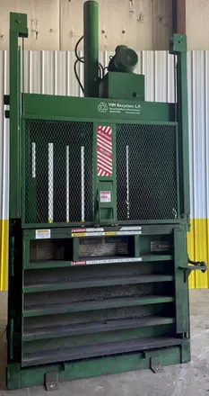 30" x 60" PHILADELPHIA TRAMRAIL MODEL #3400HD VERTICAL HYDROLIC BALER STOCK # 2788