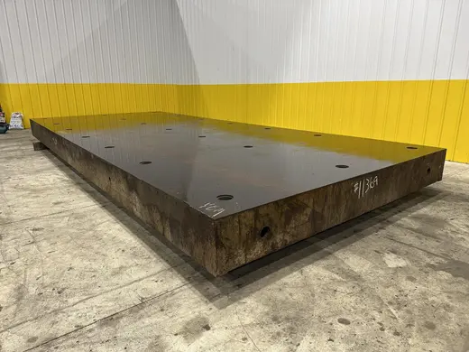 10' WIDE X 23' LONG X 14"  HIGH LAKE SHORE HEAVY DUTY CAST LAYOUT FLOOR PLATE / TABLE: STOCK #11369