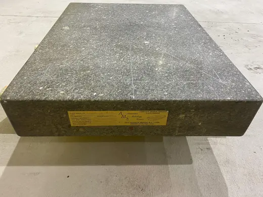 24" X 18" X 4"  AMERICAN METROLOGY SERVICE BLACK GRANITE INSPECTION SURFACE PLATE : STOCK #20061