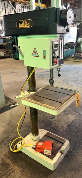 20" Willis Single Spindle Drill 20VS, V-Speed 150-2000 RPM, Floor, 2 HP