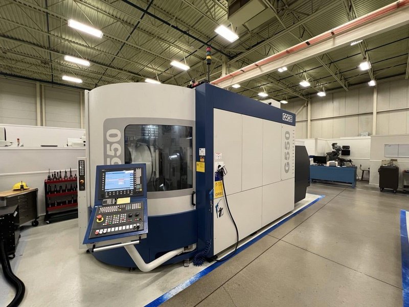 Grob G550 5-Axis HMC, 2017 – Renishaw Probe, Mist Collector