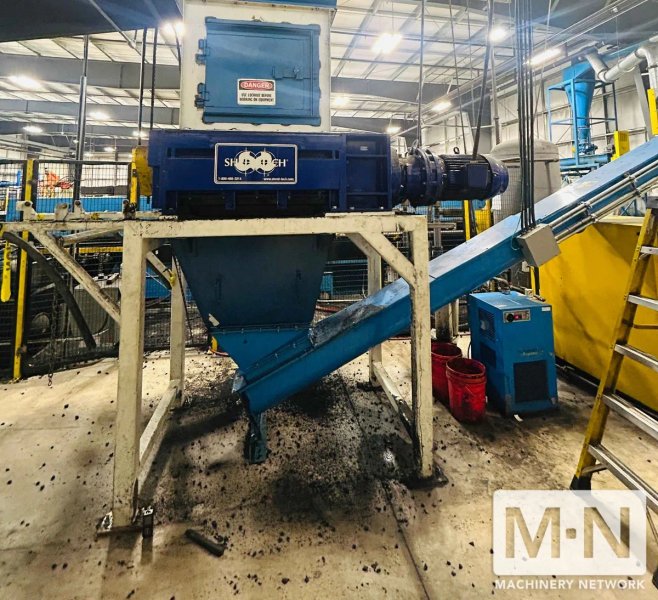60 HP SHRED-TECH MODEL STQ-50E 4 SHAFT SHREDDER MFG 2015