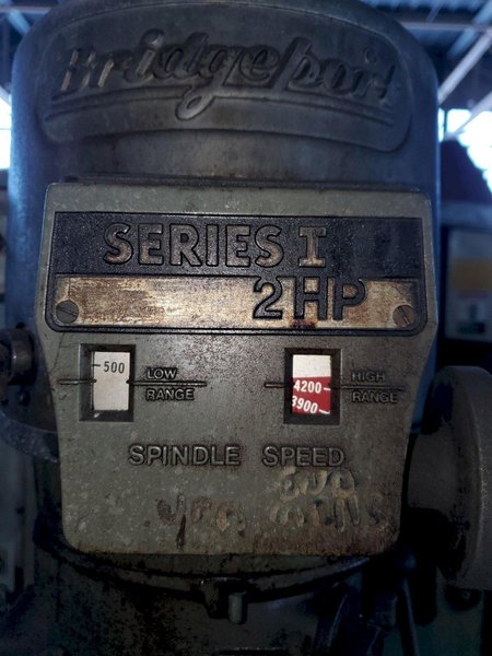2 HP BRIDGEPORT SERIES 1 VARIABLE SPEED VERTICAL MILL. STOCK # 0106823