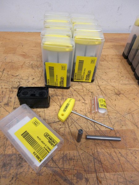 PH Horn (11pcs) M328.0909.01A Carbide 3/8" Shank Milling Cutter Holder **Shortened Shank**, (6pcs) BU105.0500.01 Type 105 Insert Boring Bar Holders **New**- Auction Item