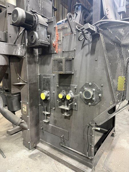 6 CU FT WHEELABRATOR MODEL #WTB-6.0 RUBBER BELT TUMBLE TYPE SHOT BLAST MACHINE: YOBRO #24278