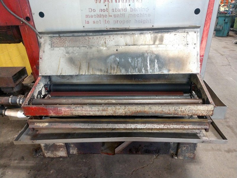 52" TIMESAVER MODEL #252-3CMW BELT GRINDER METAL FINISHER: STOCK 14849