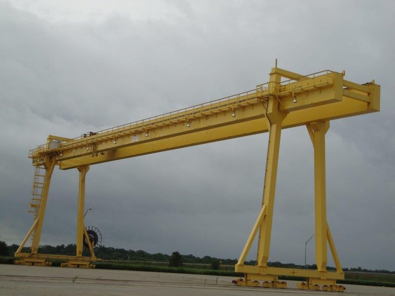 80/40 TON X 195' X 59' LIFT NORTH AMERICAN IND DOUBLE LEG ROLLING GANTRY CRANE: STOCK #14494