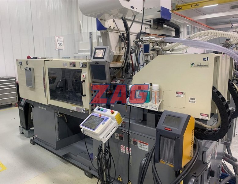 Nissei Used DCE60-2E Electric 2-Shot Injection Molding Machine, 60 US ton, 0.43/0.60 oz.