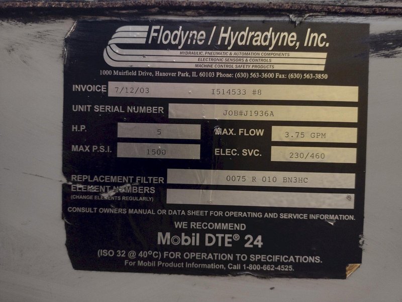 CHERRY INDUSTRIAL HYDRAULIC PALLET INVERTER / FLIPPER: STOCK #23522