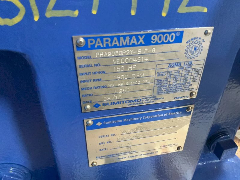 Sumitomo 150 Hp Gear Reducer - Pha9050p2y-blf-8