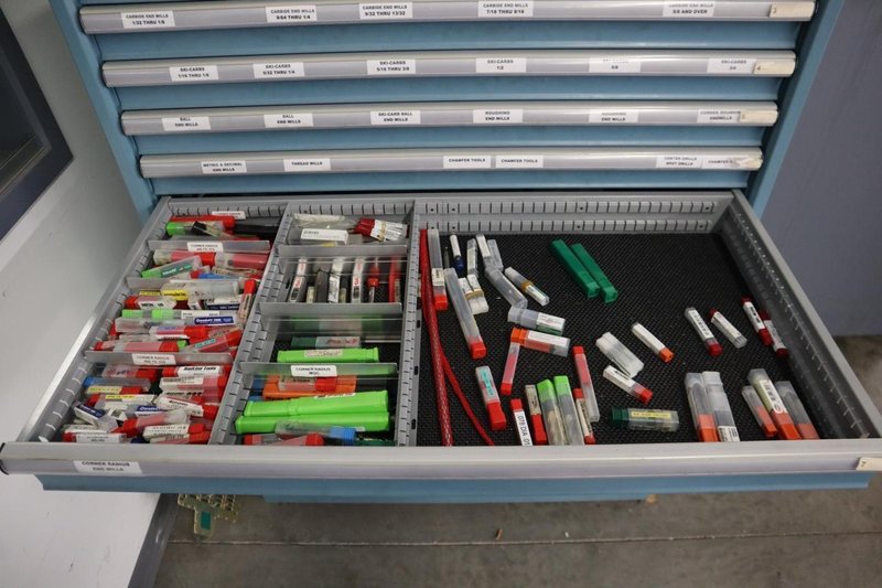 Lista HD Tool Cabinet LOADED with Perishable Cutting Tools, (14) Drawers- Auction Item
